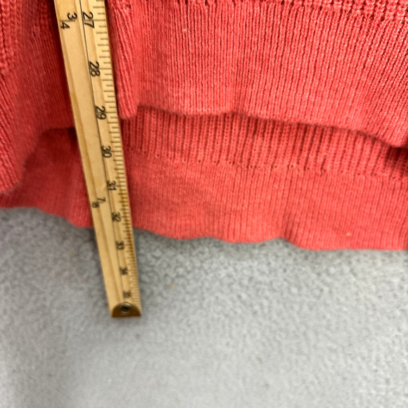 Gap Sweater Tunic Womens Large Pink Coral Knit Slouchy Spring Preppy Fisherman - Picture 4 of 7